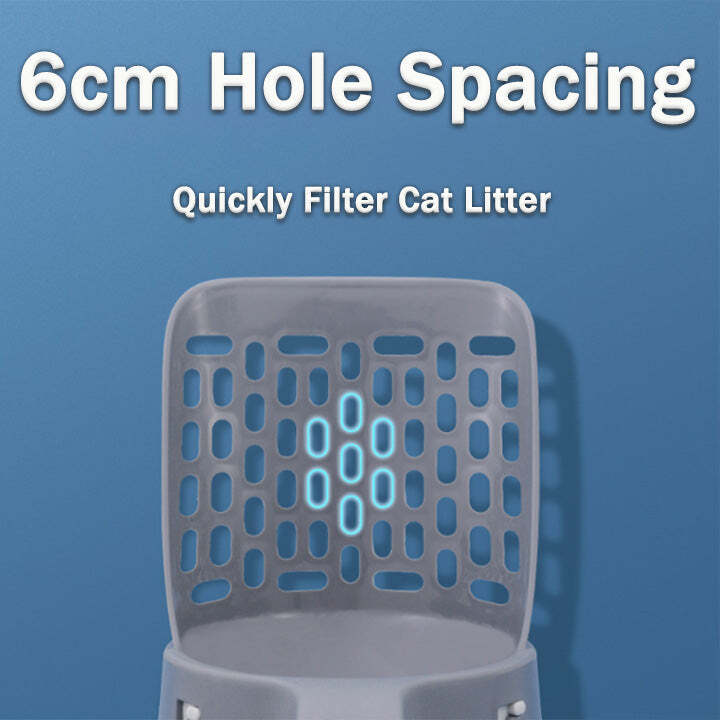 Cat Litter Scoop Integrated Detachable Deep Shovel Holder with Poop Sifting and Litter Bags
