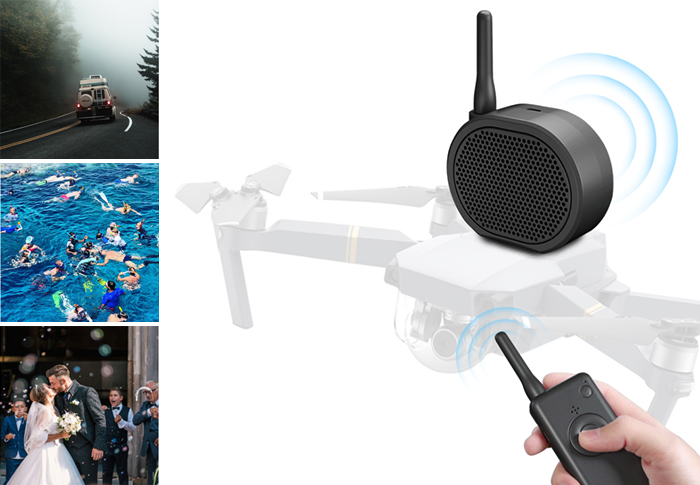 Universal Drone Megaphone - Portable Long-Distance Interference-Free Microphone Amp With High Compatibility