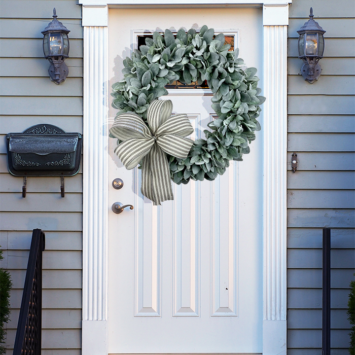 Lamb’s ear wreath, year round wreath(Made in USA)