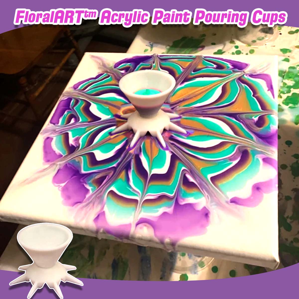 (🌲Early Christmas Sale- SAVE 48% OFF)Acrylic Paint Pouring Cups(2PCS/SET)-BUY 3 SETS GET 2 SETS NOW！