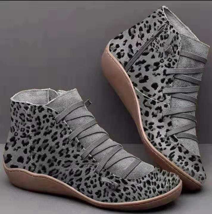 🔥Last Day 60% OFF🔥Women's Ankle Boots 2023 -  Women Winter Boots Leopard Print