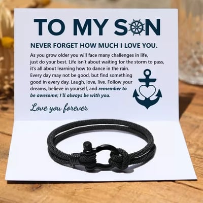 Promotion 49% OFF--🎁To My Son Love You Forever Nautical Bracelet