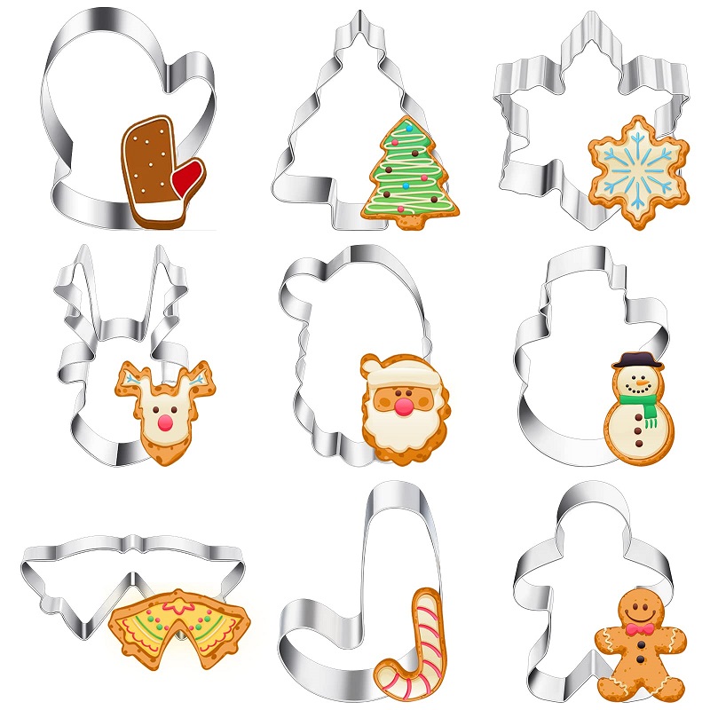 9 Pieces Christmas Cookies Mould