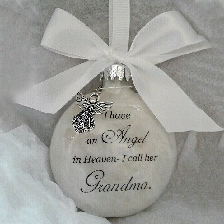 Feather ball Ornaments - Angel In Heaven Memorial Ornament