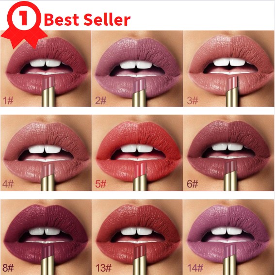 🔥🔥16 Color Lipstick + Lip liner 2 in 1 - Lips Go Full and Defined 👄