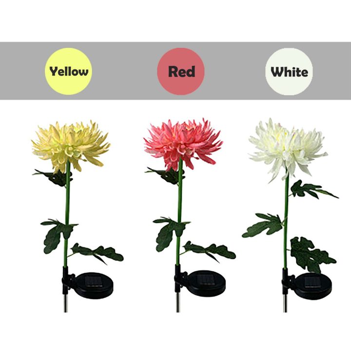 (🔥Last Day Clearance Sale-SAVE 50% OFF) Artificial Chrysanthemum Solar Garden Stake Lights-BUY 2 SETS FREE SHIPPING
