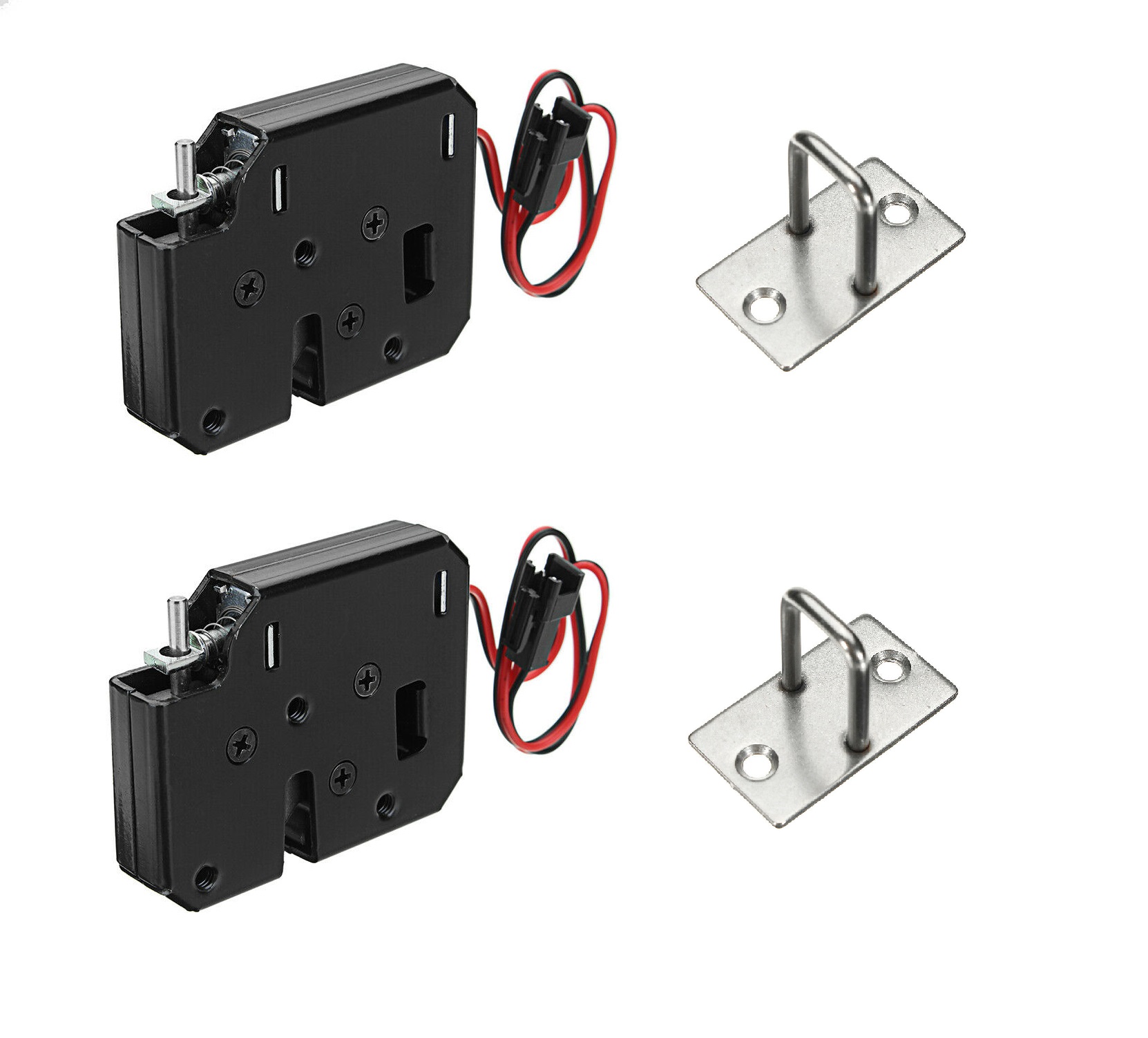12V Intelligent Electric Solenoid Lock for Automatic Cabinet Door Sell-Machine (2 PCS)