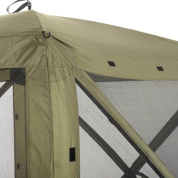 Clam Quick-Set Traveler Green Outdoor Screen Shelter with Wind Panels