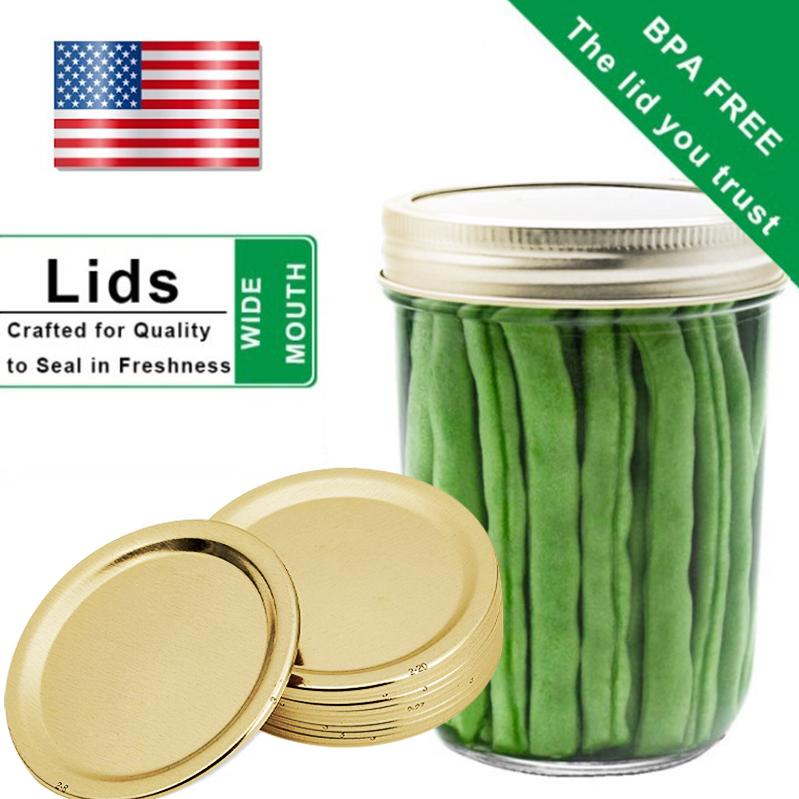 (GOLDEN) - Canning Lids Mason Jar Lids | 12-Pieces per Pack - Fast Delivery Worldwide
