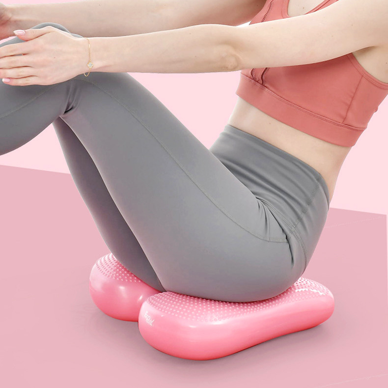 Mini Inflatable Balance Stepper - Double Sided Massage Particles Foot Peddle Exerciser For Diverse Training