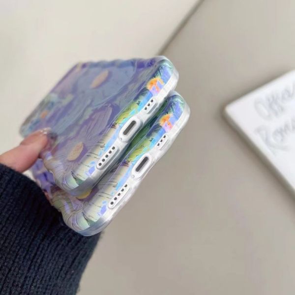 For iPhone Colorful Oil Painting Exquisite Phone Case