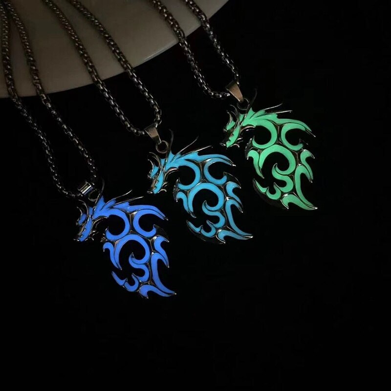 Luminous Flame Dragon Necklace