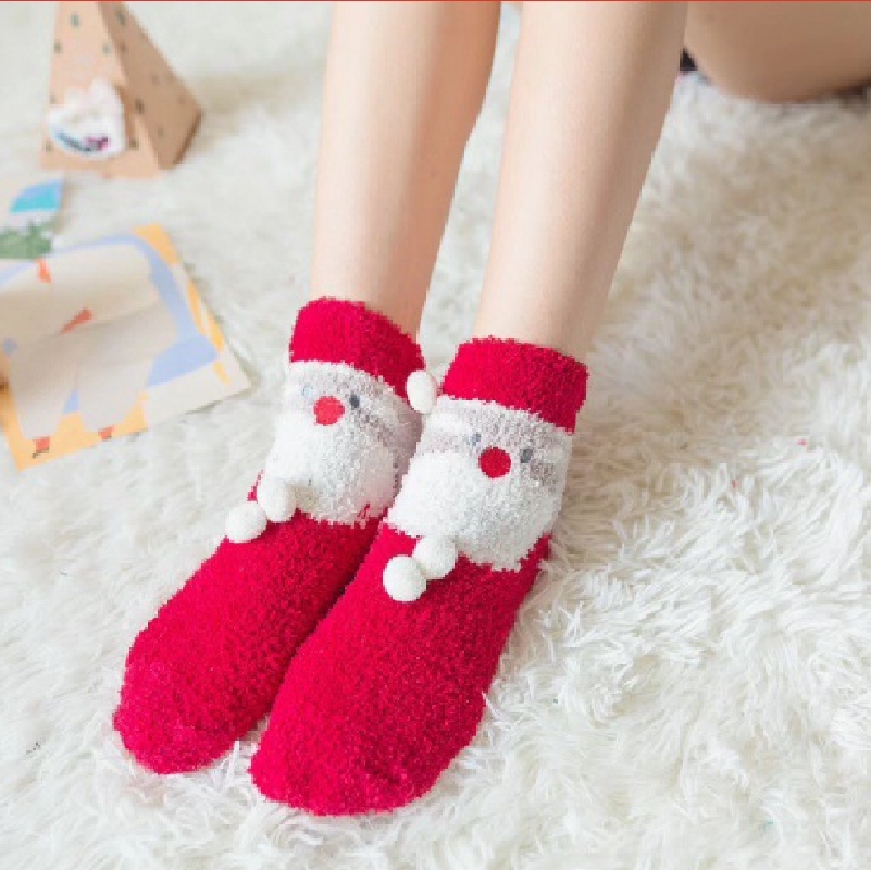 🎁CHRISTMAS GIFT SALE🎄CHRISTMAS CUTE CORAL FLEECE WARM SOCKS