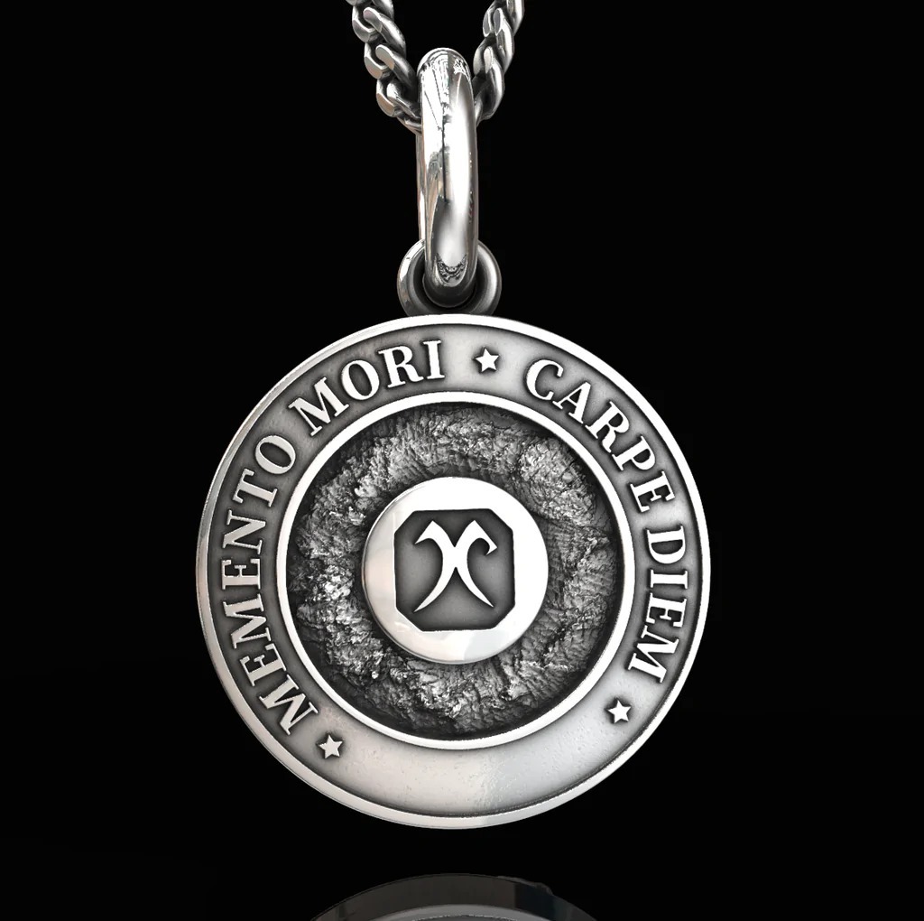 Memento Mori Skull Sterling Silver Pendant
