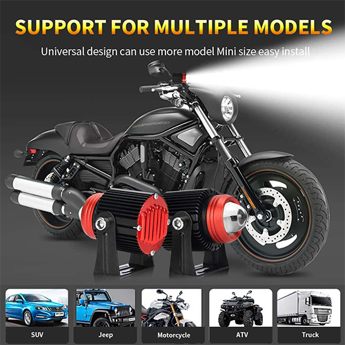 FoldFlat  Car & Motorcycle Dual Color LED Projector Lens High Beam