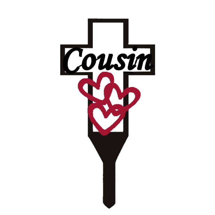 💖Cemetery Memorial Cross Stake for family member