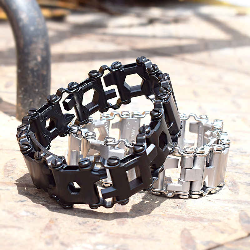Stainless Steel Wearable Multifunction Tool Tread Bracelet