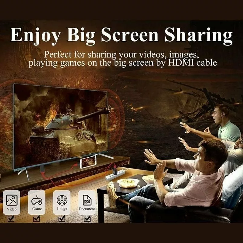 FLASH SALE – 40% OFF – 1080P No Lagging HDMI TV Cable No network required for screen casting