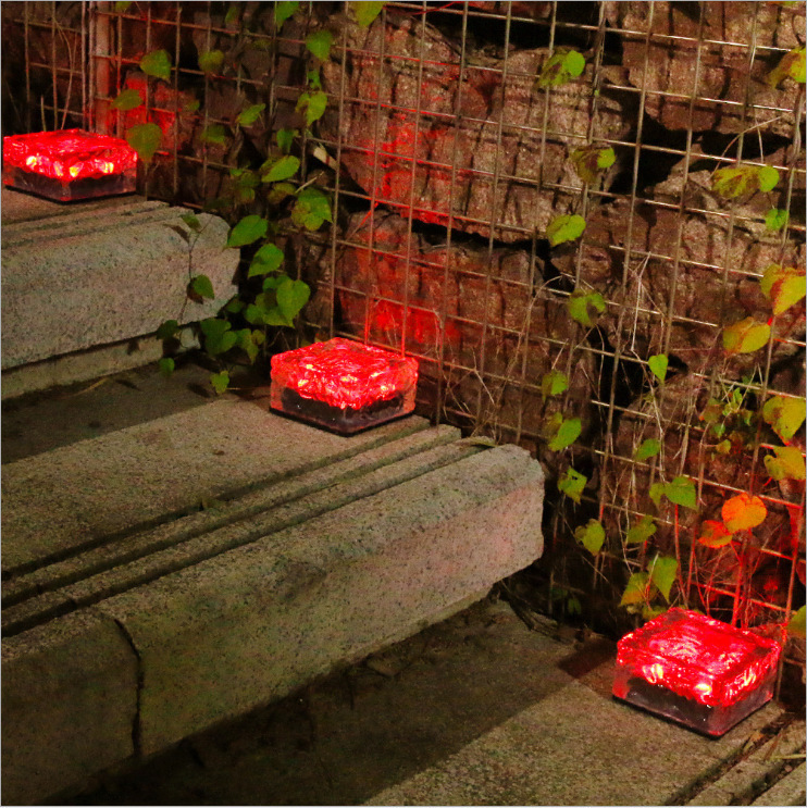 Brick Light Solar Ice Light Ice Cube Lights Buried Light Paver for Garden Courtyard Pathway Patio