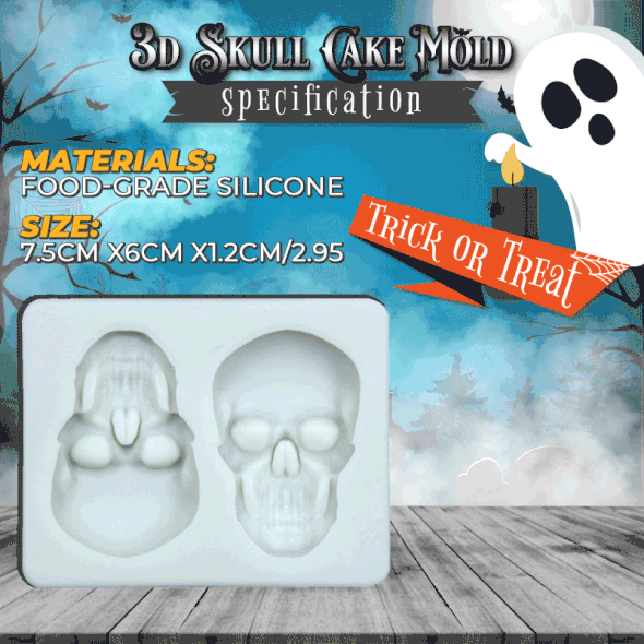 3D Skull Cake Mold