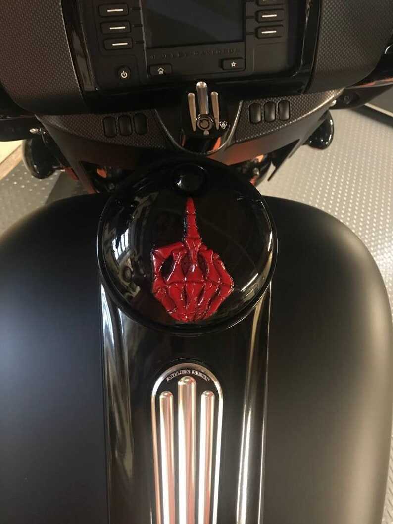 Harley Davidson 3D Middle Finger Harley Davidson Fuel Door