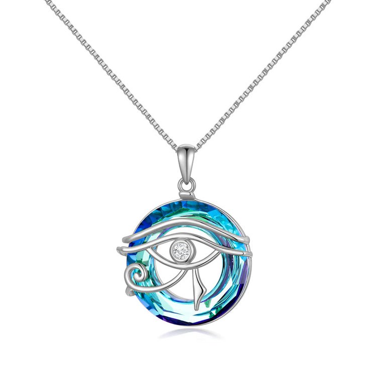 Crystal Horus Evil Eye Necklace