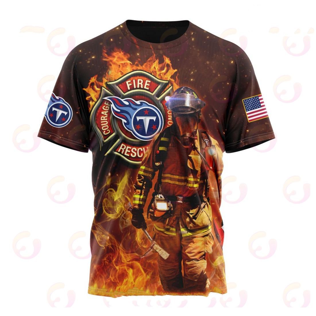 TENNESSEE TITANS HONOR FIREFIGHTERS – FIRST RESPONDERS 3D HOODIE