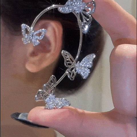 Hollowed Out Butterfly Earrings