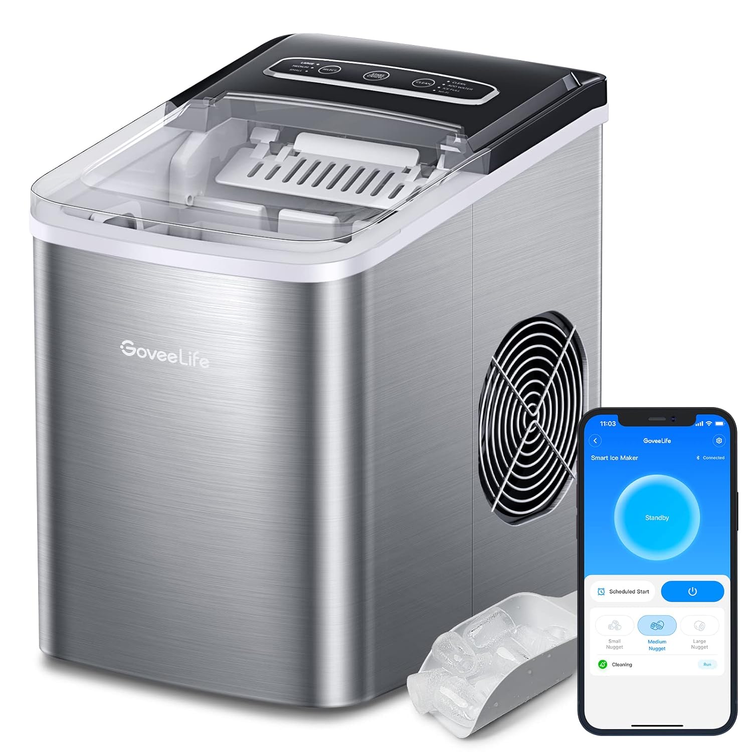 GoveeLife Smart Ice Makers Portable Countertop Ice Maker Machine with Self Cleaning
