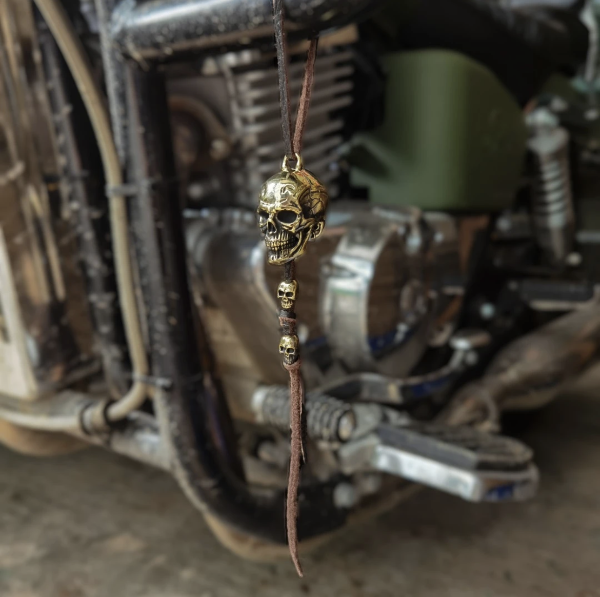 Motorcycle Biker Bell Accessory or Key Chain for Luck