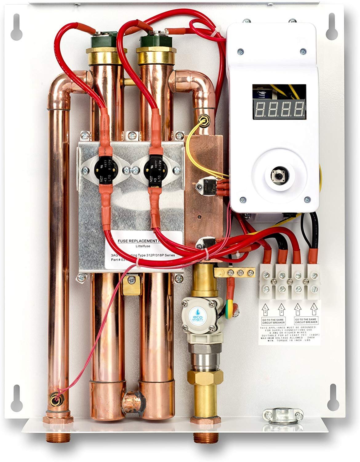 EcoSmart ECO Electric Tankless Water Heater, 18 KW at 240 Volts with Patented Self Modulating Technology