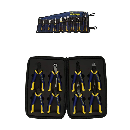 Irwin Groove Lock Pliers Set and Mini Pro Pliers Set with Case
