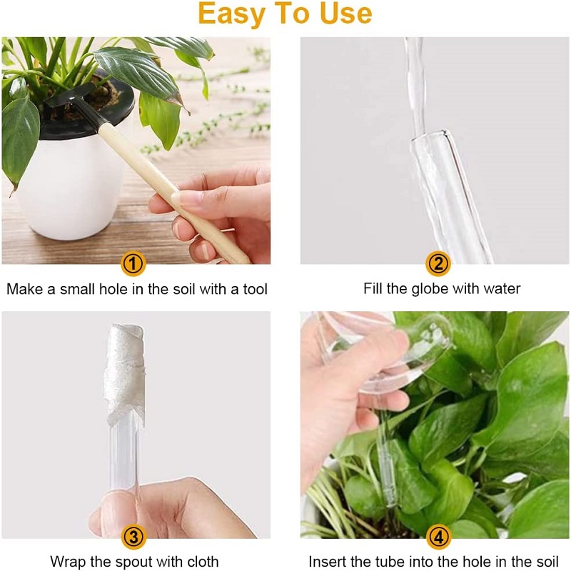 (🔥Last Day Promotion-SAVE 50% OFF) 2PCS/SET Self-Watering Plant Glass Bulbs -- BUY 3 SETS FREE SHIPPING