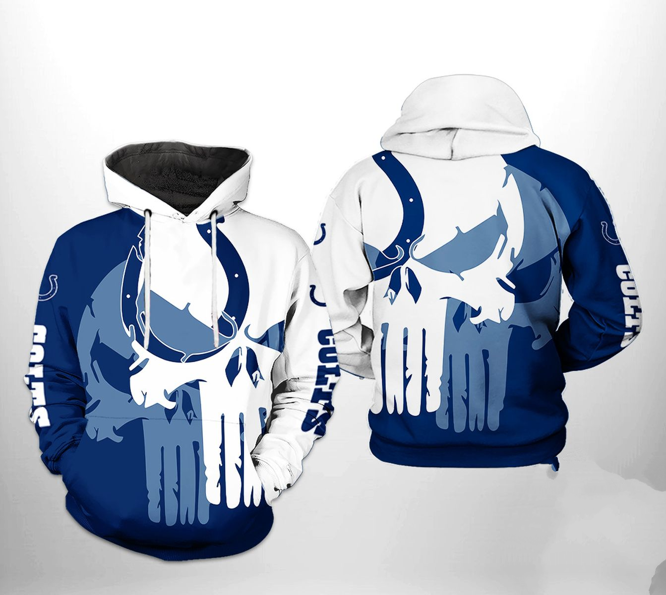 INDIANAPOLIS COLTS 3D HOODIE SKULL109