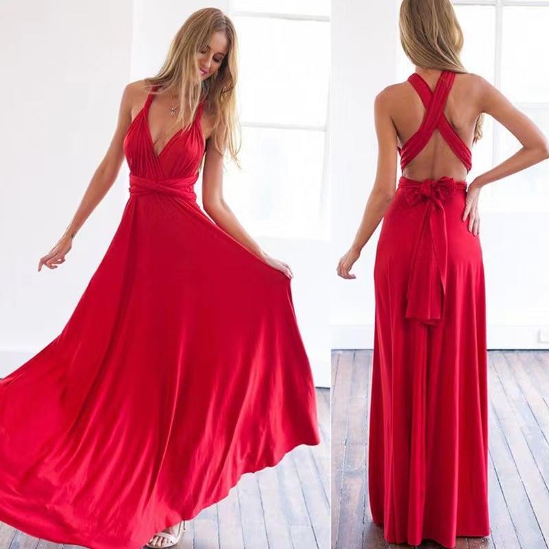 50% OFF NOW - Versatile and Sexy Strap Wrap Dress - Bridesmaid Dress [Buy 2 FREE SHIPPING]