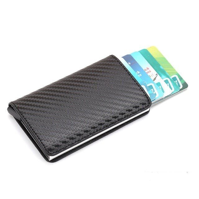 Anti-theft-RFID Auto Pop-up Leather Card Wallet