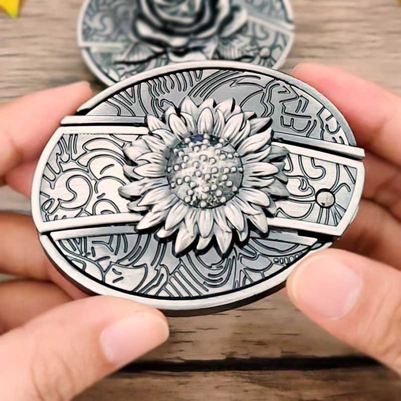 (New Arrival) Fashion Punk Creative Belt Buckle With Knife - Sunflower ...