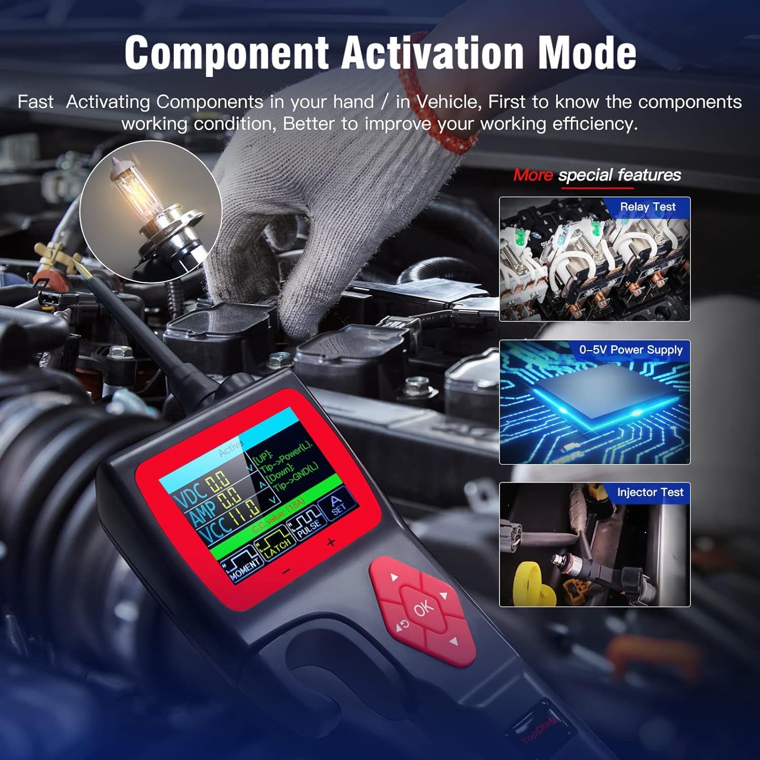 TopDiag Power Circuit Probe Kit Automotive Circuit Tester