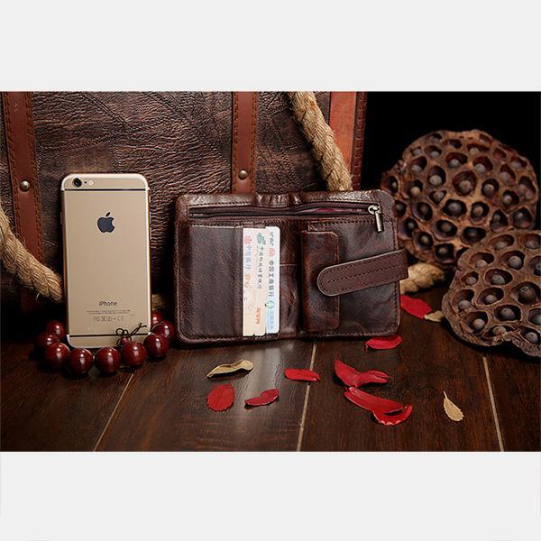 Vintage Genuine Leather Small Wallet