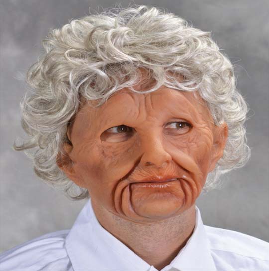 Granny Halloween Realistic Old Man Mask