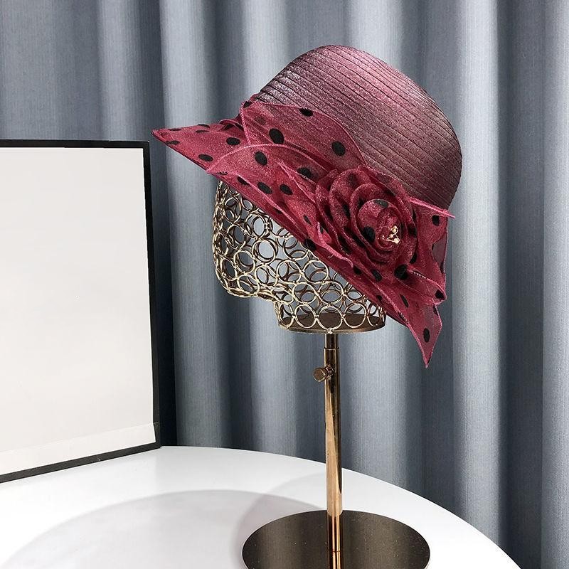 Summer Hot Sale 45% OFF🔥 Elegant Women's sun hat Polka Dot Organza Hats
