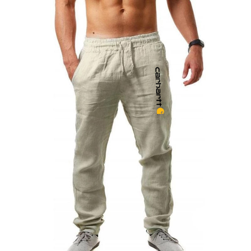 Men's Cotton Linen Casual Long Pants