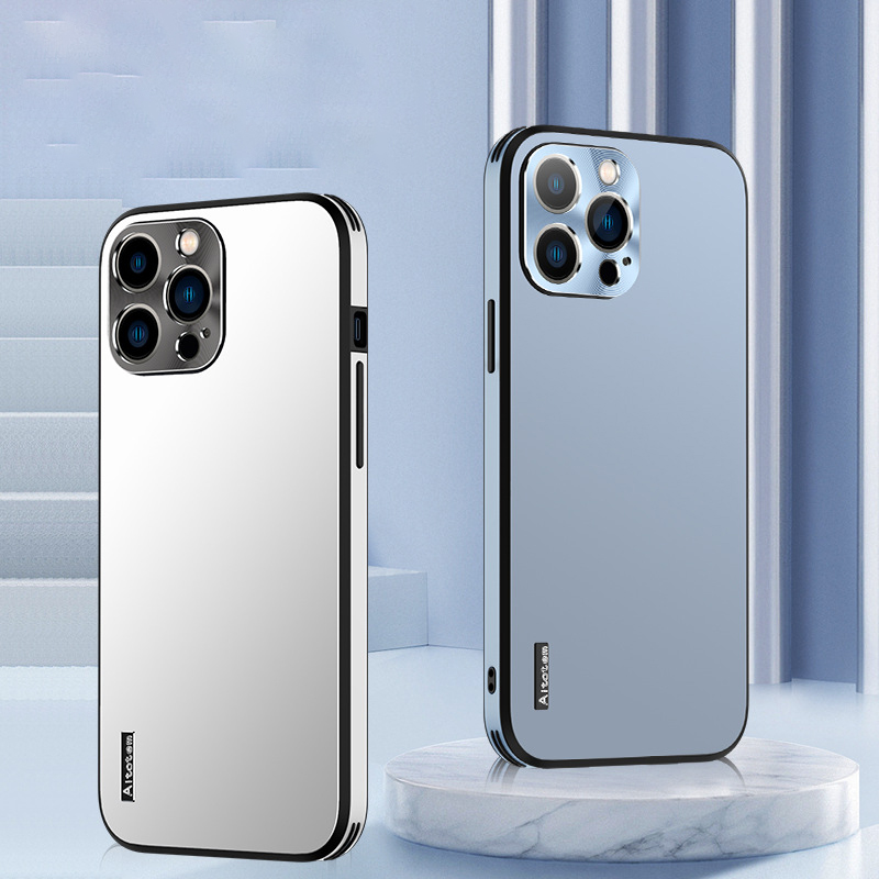 2022 Stainless Steel Frame Matte Case Cover For iPhone