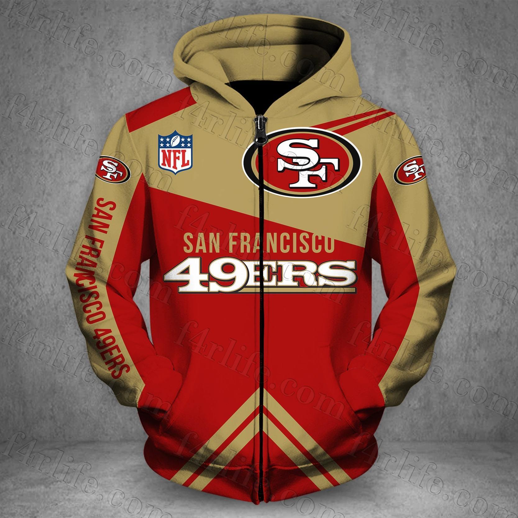 SAN FRANCISCO 49ERS LOVE HOODIE 3D VIP 6