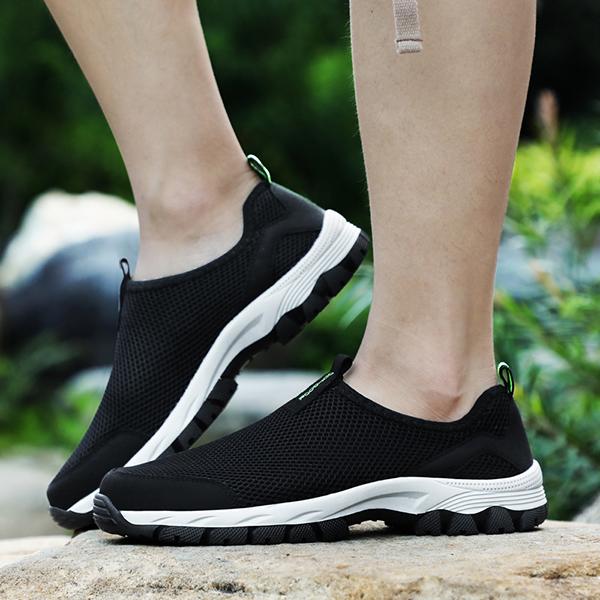 Chicinskates Men's Woven Breathable One-Step Sneakers