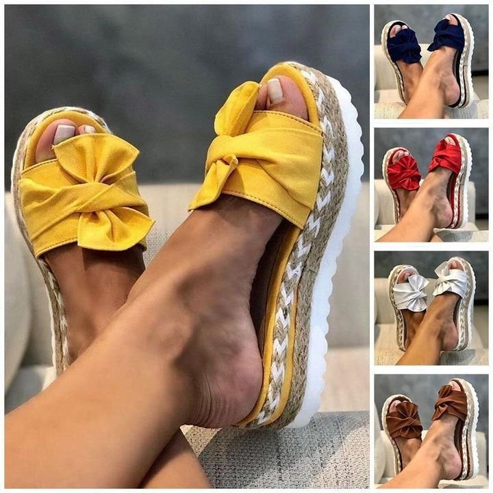 Azzy Casual Platform Daily Comfy Memory Sandals Fancy Flower Sandals 6 Colors