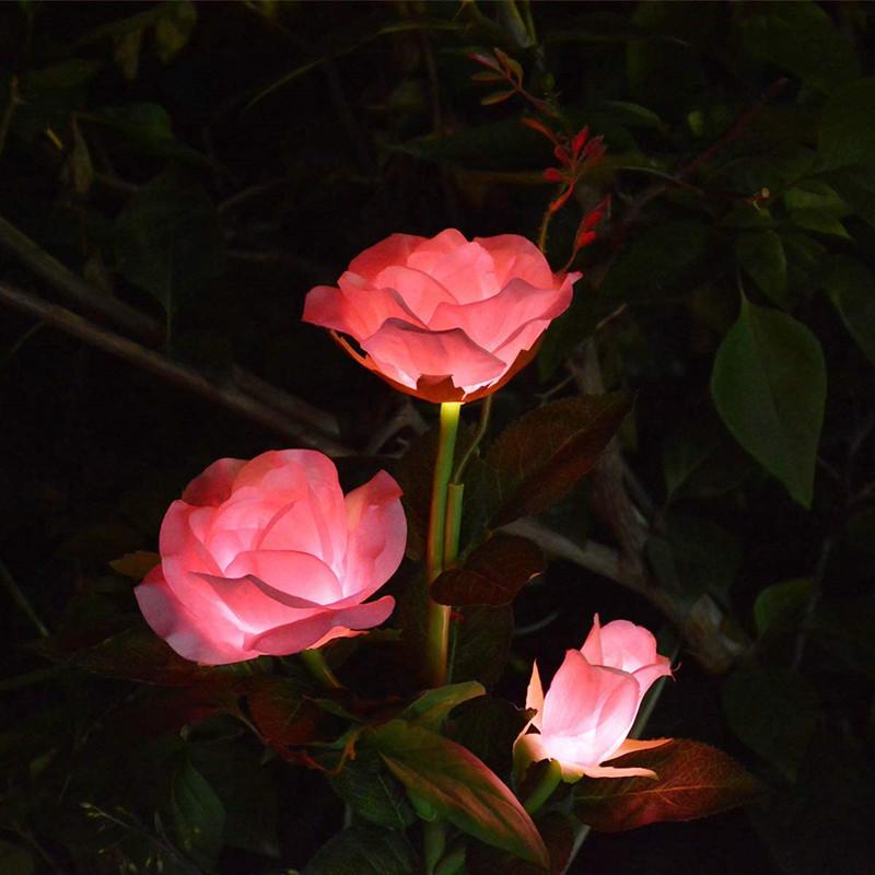 Mother's Day Special 50% OFF-Spring Artificial Rose Solar Garden Stake Lights-BUY 3 FREE SHIPPING