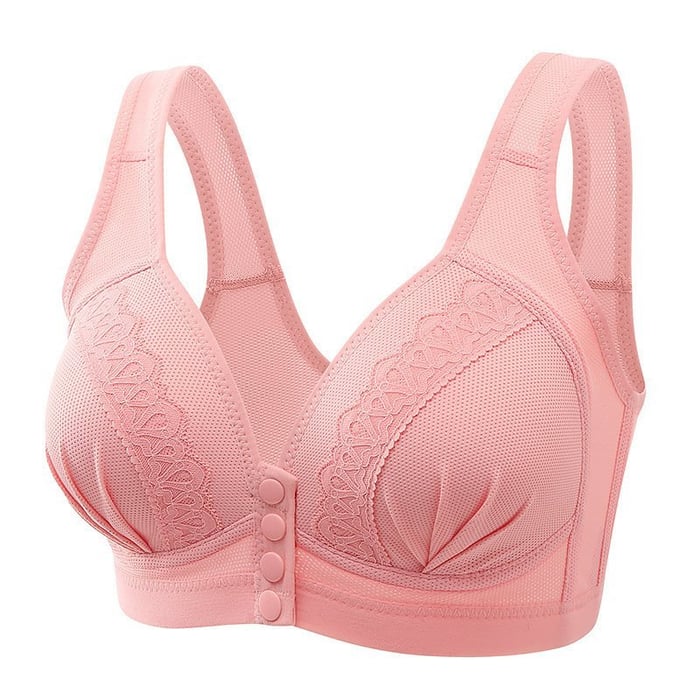 🎄Last day 75%OFF-2022 Front Button Breathable Skin-Friendly Cotton Bra