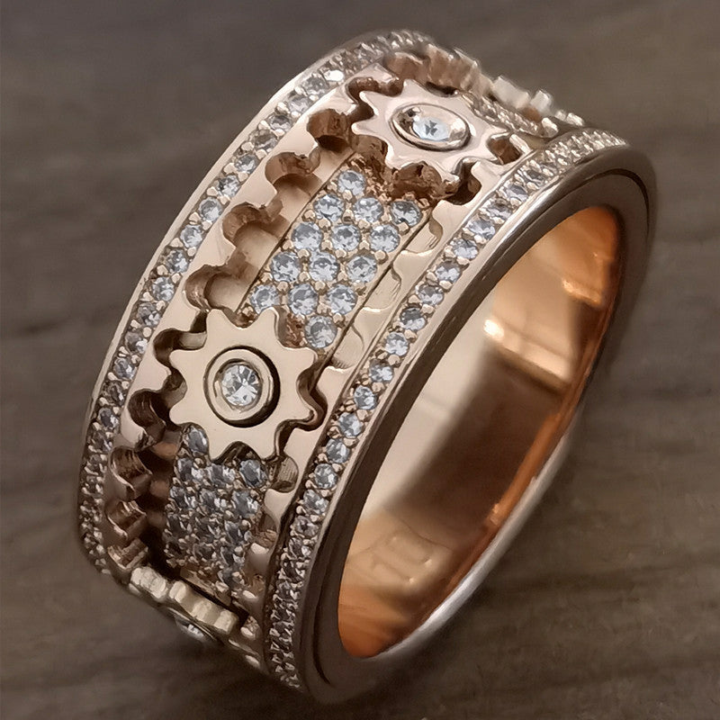 🔥Last Day 50% OFF✨ Rotating Gear Luxury Ring
