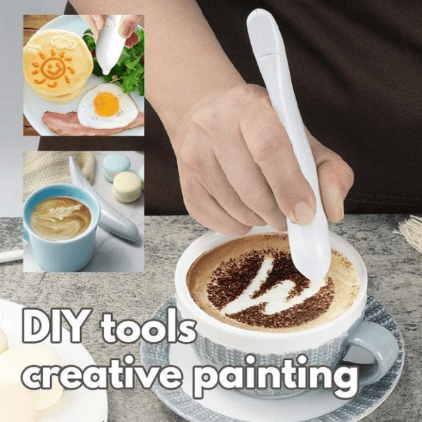 (🔥Last Day Promotion-SAVE 50% OFF) DIY Coffee,Cake Carving Electric Pens -BUY 3 SAVE $9 & FREE SHIPPING